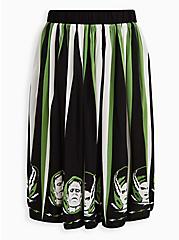 Plus Size Universal Monsters Frankenstein Mini Skater Skirt - Challis, MULTI, hi-res