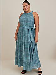 Plus Size Maxi Lindsay Hi-Low Tiered Dress, PLAID MULTI, alternate