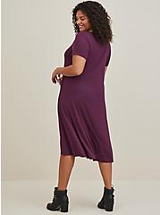 Plus Size Hi-Low Dress - Super Soft Purple, POTENT PURPLE, alternate
