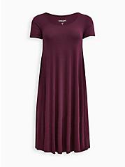 Plus Size Hi-Low Dress - Super Soft Purple, POTENT PURPLE, hi-res
