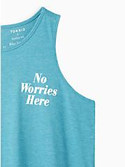 Plus Size Everyday Tank - Signature Jersey No Worries Here Blue, BLUE, alternate