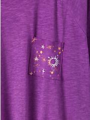 Classic Fit Pocket Raglan Tee - Super Soft Stars Purple, PURPLE MAGIC, alternate
