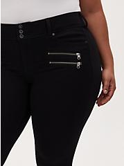 Plus Size Jegging Skinny Super Soft High-Rise Multi Zip Jean, BLACK, alternate
