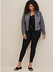 Plus Size Jegging Skinny Super Soft High-Rise Multi Zip Jean, BLACK, alternate