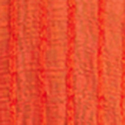 Stripe Gauze Lace-Up Peasant Top, ORANGE, swatch