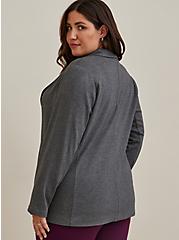 Plus Size Blazer - Jersey Grey, GREY, alternate