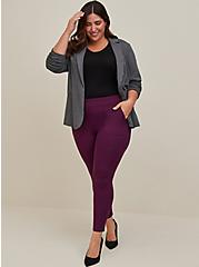 Plus Size 27" Full Length Signature Waistband Premium Legging - Ponte Purple, PURPLE, hi-res