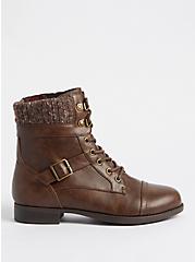 Lace-Up Hiker Bootie - Brown (WW), BROWN, alternate