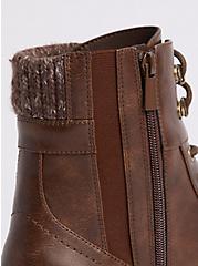 Plus Size Lace-Up Hiker Bootie - Brown (WW), BROWN, alternate