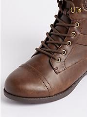 Plus Size Lace-Up Hiker Bootie - Brown (WW), BROWN, alternate
