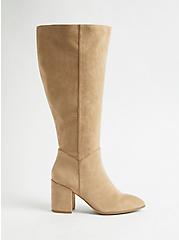 Plus Size Pointed Toe Knee Boot - Taupe (WW), TAUPE, alternate