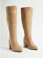 Plus Size Pointed Toe Knee Boot - Taupe (WW), TAUPE, hi-res
