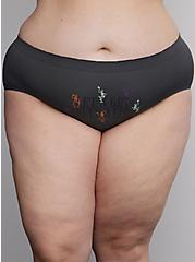 Plus Size Seamless Hipster Panty - Let's Get Halloweird  Grey, FOREVER GOOD TIMES GREY, alternate