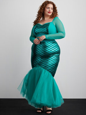 Plus Size Halloween Costume Mesh Two Piece Mermaid Dress Torrid