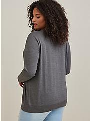 Plus Size Relaxed Fit Sweatshirt - French Terry Deep Grey, , alternate