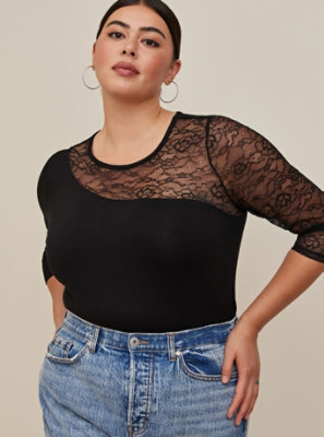 asymmetrical lace top