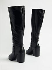 Plus Size Pointed Toe Knee Boot - Black (WW), BLACK, alternate