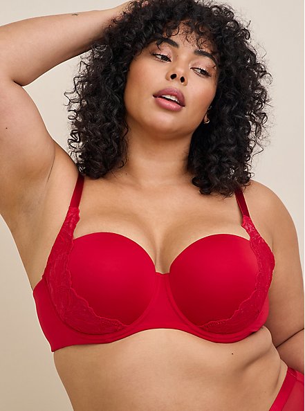 Bombshell Everyday Boost Lace Bra, JESTER RED, alternate