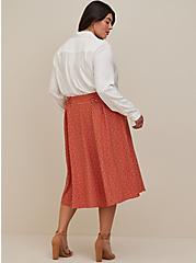 Midi Studio Refined Crepe Skirt, CINNAMON, alternate