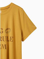 Plus Size Lord Of The Rings Classic Fit Crew Tee - Cotton One Ring, MUSTARD, alternate