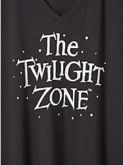 Plus Size The Twilight Zone Classic Fit V-Neck Tee - Cotton Black, DEEP BLACK, alternate