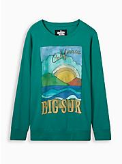 Big Sur Cozy Fleece Crew Neck Sweatshirt, EVERGREEN, hi-res