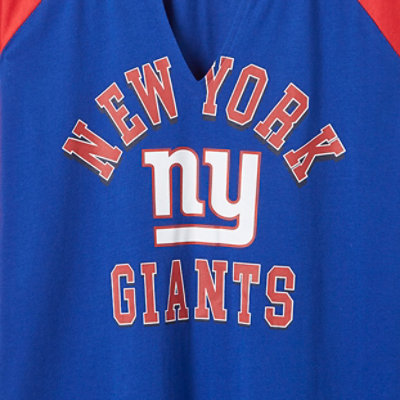 Plus Size NFL New York Giants Classic Fit Cotton Long Sleeve Raglan Tee, BLUE, swatch