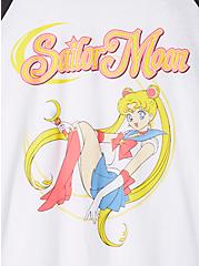 Sailor Moon Classic Fit Cotton Crew Neck Long Sleeve Raglan Top, PINK, alternate