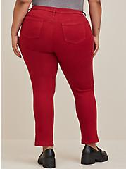 Plus Size Boyfriend Straight Mid-Rise Jean - Vintage Stretch Red, RED DHALIA, alternate