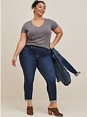 Plus Size High-Rise Straight Lean Jean - Super Soft Denim, , alternate