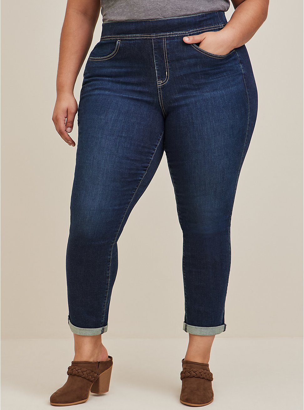 Plus Size High-Rise Straight Lean Jean - Super Soft Denim, , hi-res