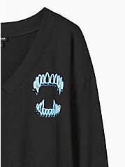 Plus Size Glow In The Dark Sweatshirt - Lightweight French Terry Bite Black, DEEP BLACK, alternate