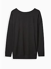 Plus Size Glow In The Dark Sweatshirt - Lightweight French Terry Bite Black, DEEP BLACK, alternate