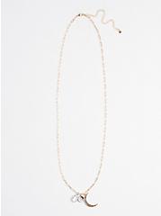 Plus Size Moon Pendants Necklace - Gold Tone, , hi-res