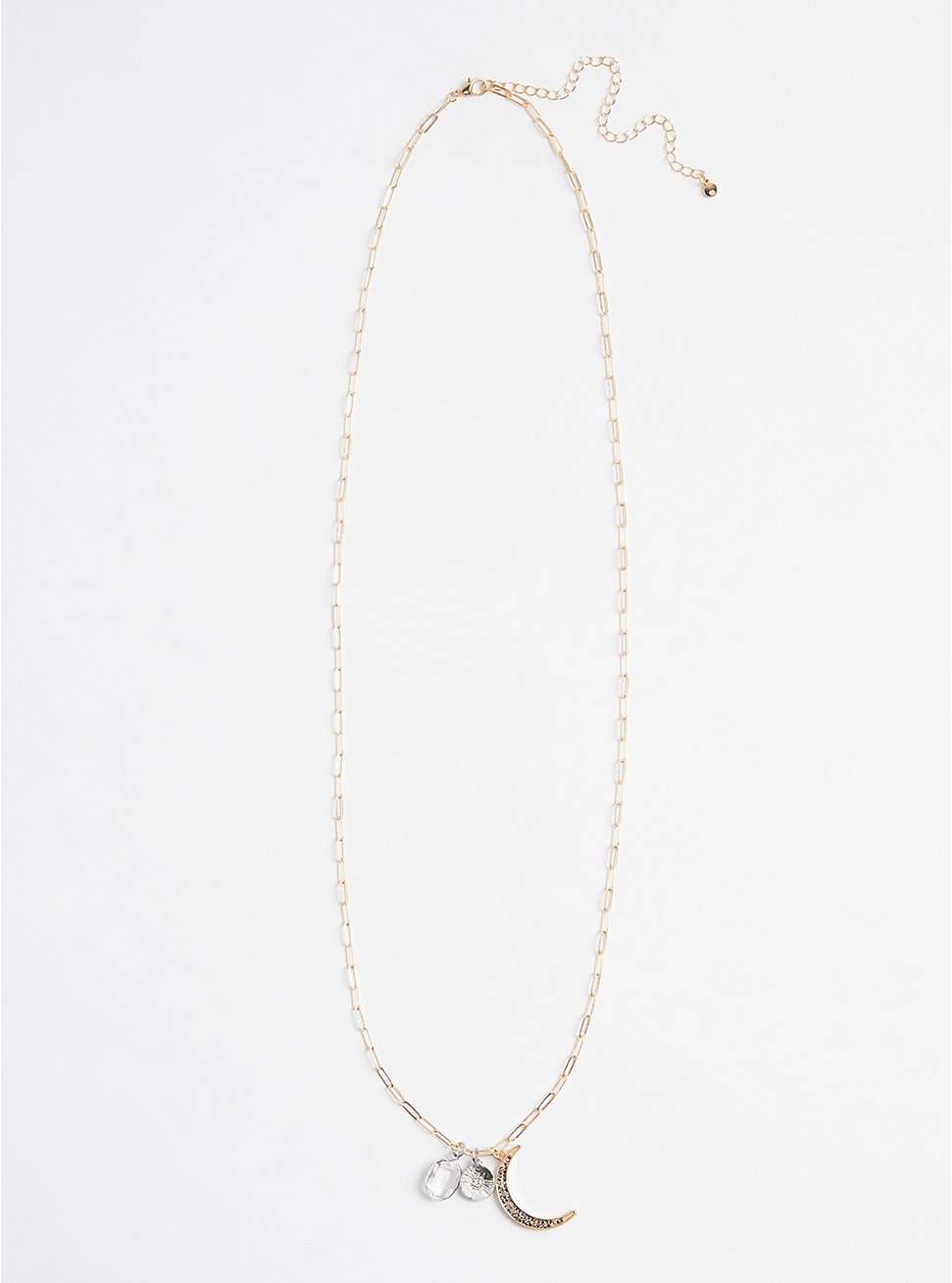Plus Size Moon Pendants Necklace - Gold Tone, , hi-res