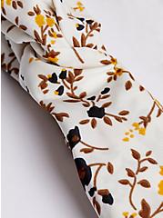 Plus Size Soft Headband Set of 2 - Cotton Floral & Mustard, , alternate