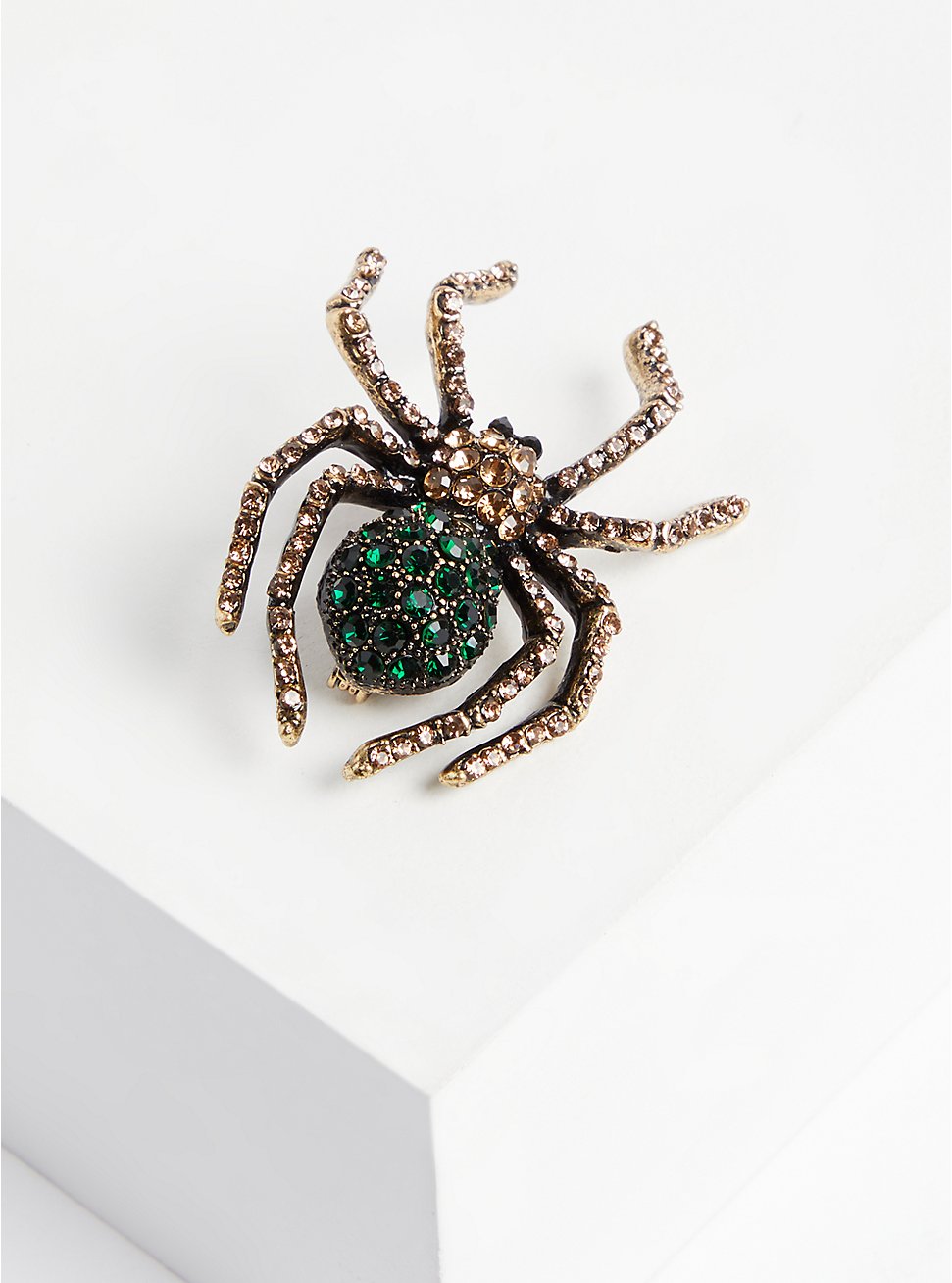 Bejeweled Spider Brooch , , hi-res