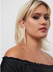 Plus Size Bejeweled Ghost Statement Earring, , alternate