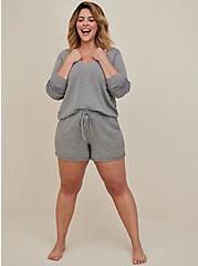 Plus Size Sleep Pullover - Dream Fleece Heather Grey, GREY, hi-res