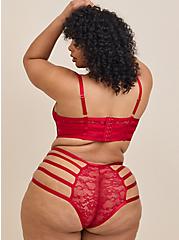 Straps And Lace Tanga Panty, JESTER RED, alternate