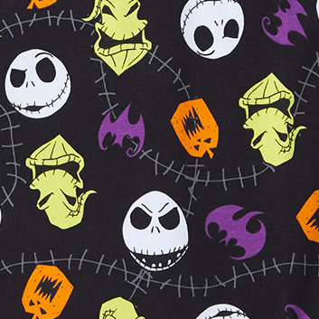 Plus Size The Nightmare Before Christmas Brief Panty - Cotton Jack and Oogie Purple & Black, MULTI, swatch