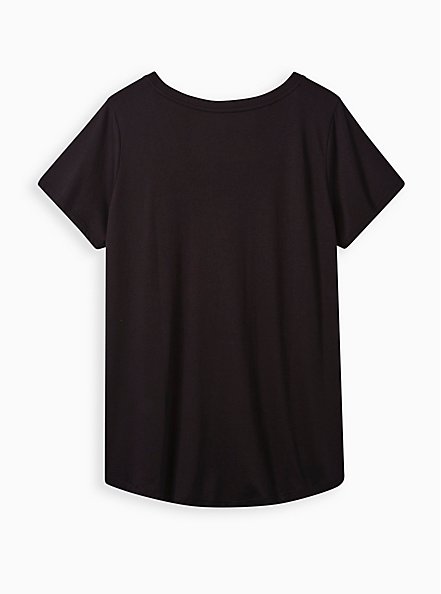 Plus Size Girlfriend Tee - Signature Jersey Embroidered Sun Black, DEEP BLACK, alternate