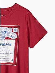 Plus Size Budweiser Classic Fit Crew Neck Tee - Cotton Red, JESTER RED, alternate