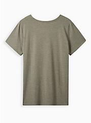 Plus Size Everyday Tee - Signature Jersey Heather Olive Green, OLIVE, alternate