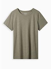Plus Size Everyday Tee - Signature Jersey Heather Olive Green, OLIVE, hi-res