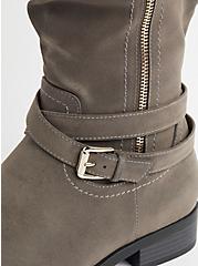 Plus Size Sweater Knee Boot - Oil Suede Grey (WW), GREY, alternate