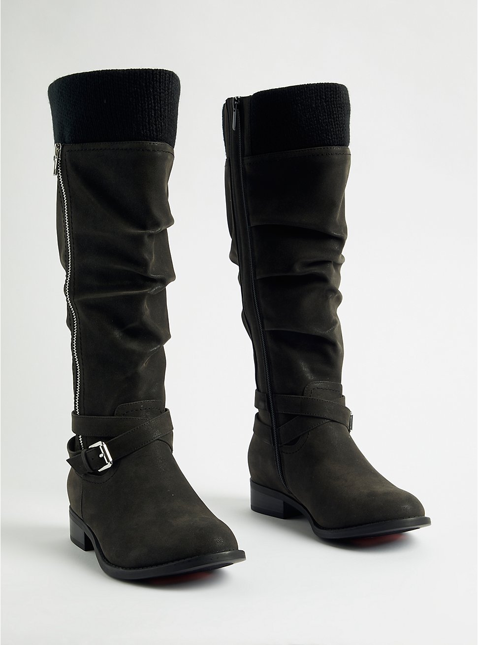 Sweater Knee Boot (WW), BLACK, hi-res