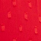 Midi Clip Dot Chiffon Button Front Dress, RED, swatch