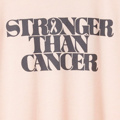 Plus Size BCA Stronger The Cancer Classic Fit Crew Neck Ringer Tee, IMPATIENS PINK KH, swatch