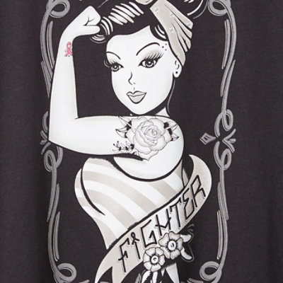 Plus Size BCA Tattoo Girl Everyday Signature Jersey Crew Neck Long Sleeve Tee, DEEP BLACK, swatch